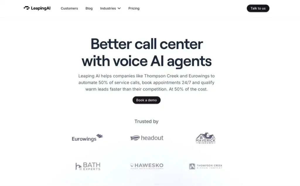 Leaping AI Homepage